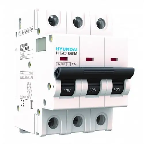 Leitungsschutzschalter STD 2P 16A Charakteristik C 6kA mit der Referenz HGD63-M2P016C von der Marke HYUNDAI