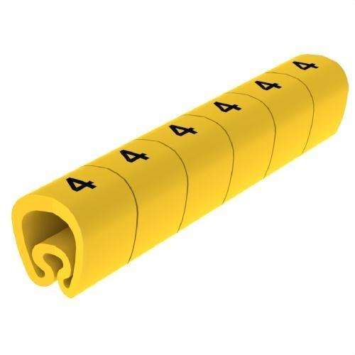 Vorgeschnittene gelbe Markierer Ø18 PVC-beschichtet mit der Referenz 1813-4 von der Marke UNEX