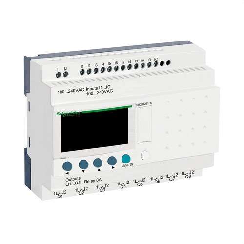 Programmierbares Relais ZELIO 100-240V E/A 20 MIT DISPLAY mit der Referenz SR2B201FU von der Marke SCHNEIDER ELECTRIC