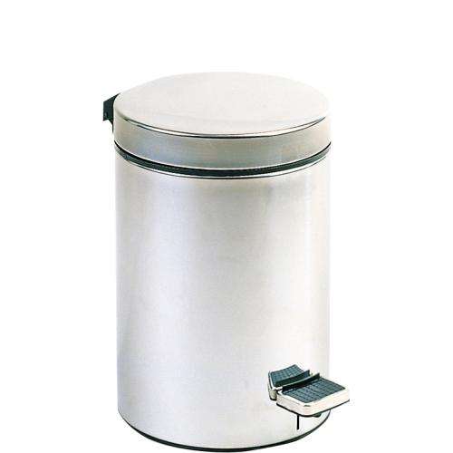 Hygienischer Mülleimer mit 5-l-Pedal aus satiniertem Edelstahl mit der Referenz 09100.05.S von der Marke NOFER