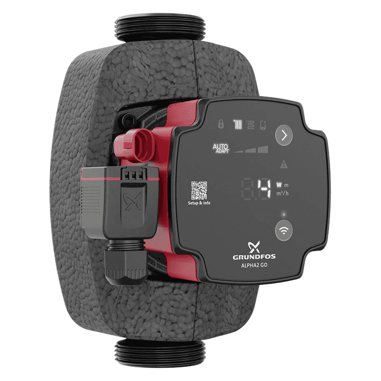 Grundfos ALPHA2 GO 25-60 180 Umwälzpumpe mit der Referenz 93074216 von der Marke GRUNDFOS