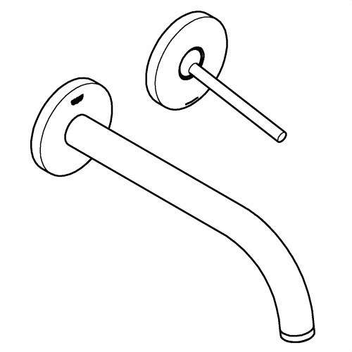 Wandmontierter Einhebel-Waschtischmischer Atrio Joystick Supersteel mit der Referenz 29406DC0 von der Marke GROHE