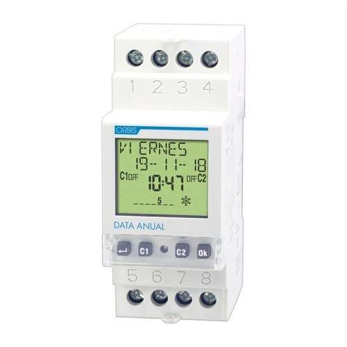 Digitaler modularer Zeitschaltuhr Orbis DATA ANUAL mit der Referenz OB176100 von der Marke ORBIS