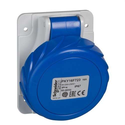Einbau-Steckdose 16A 2P+TT 200-250V IP67 mit der Referenz PKY16F723 von der Marke SCHNEIDER ELECTRIC