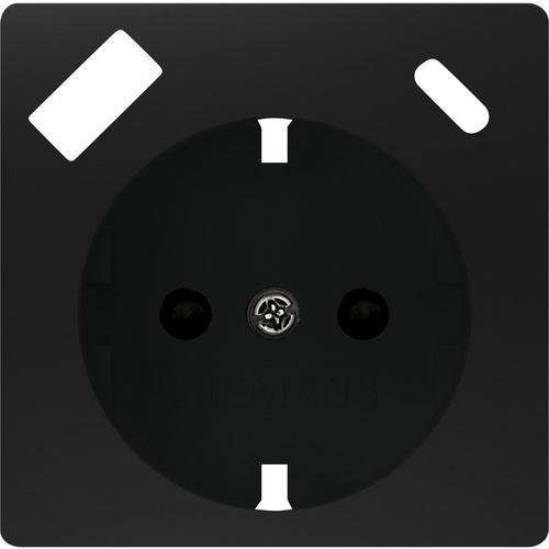Schuko Socket Cover with USB Matte Black Miro with reference 5UH10725SB10 from the brand BJC