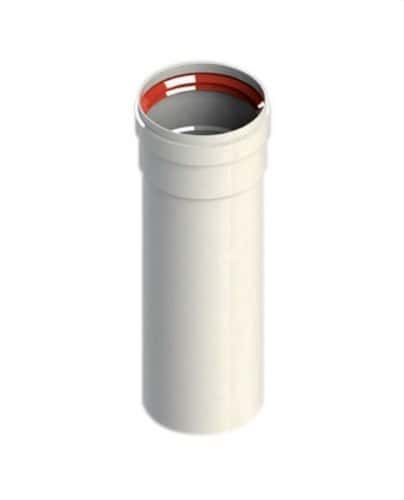 Kaminrohr Durchmesser 80mm 1000mm männlich-weiblich weißes Aluminium mit der Referenz 8-1000MHP1 von der Marke FIG