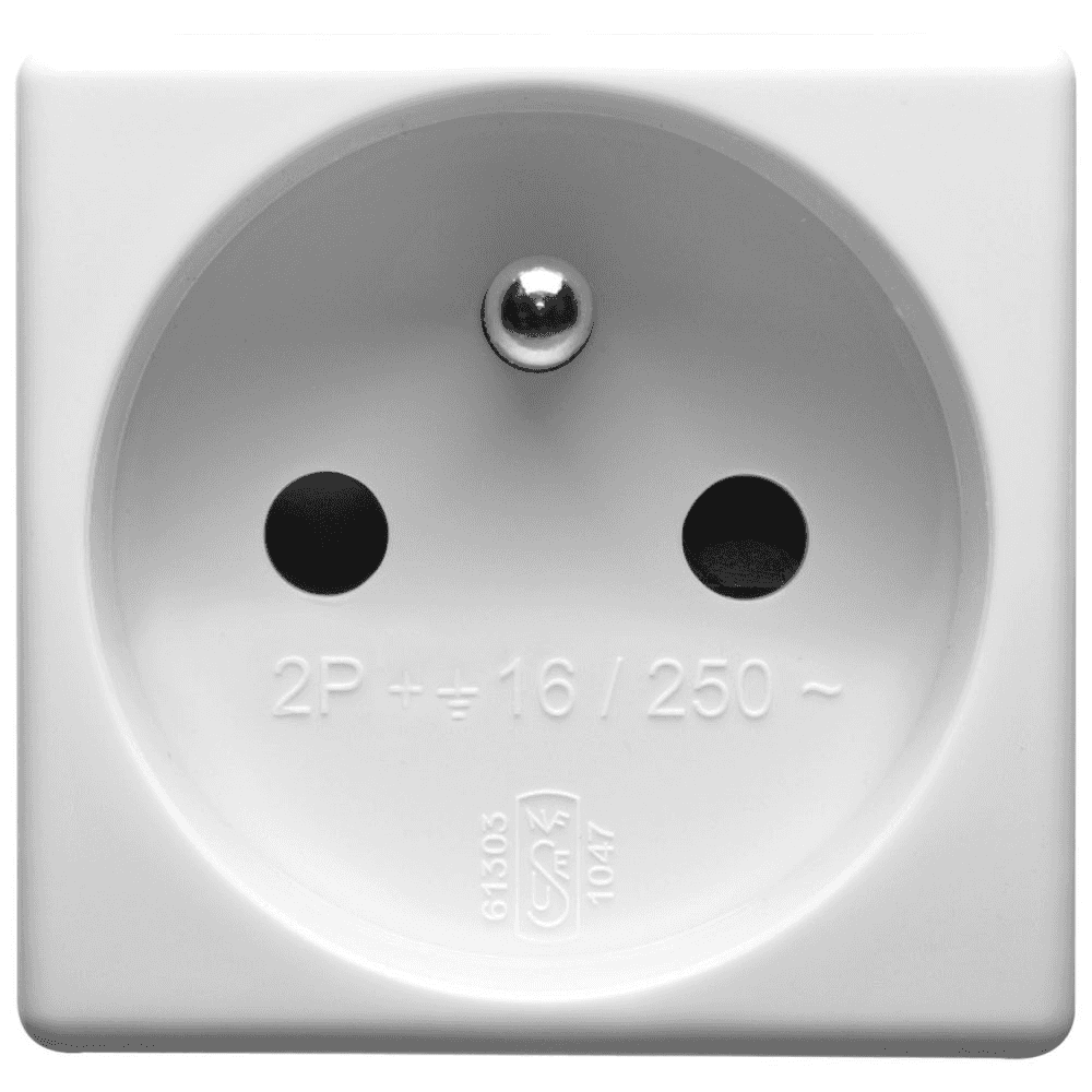 Schuko-Steckdose 2P+T französische Norm Gewiss System weiß mit der Referenz GW20207 von der Marke GEWISS