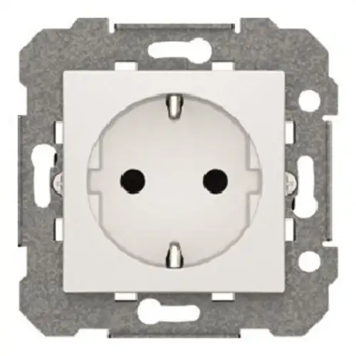 Schuko socket base with earthing polar white Viva with reference 23524 from the brand BJC