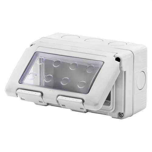 Oberflächenbox für Mechanismen SYSTEM 4 Module IP55 mit der Referenz GW27044 von der Marke GEWISS