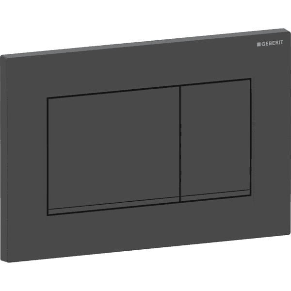 Geberit Sigma20 Doppelspülbetätigungsplatte mattschwarz/schwarz mit der Referenz 115.883.16.1 von der Marke GEBERIT