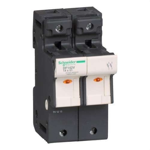 Sicherungshalter 2P 50A 14X51MM mit der Referenz DF142V von der Marke SCHNEIDER ELECTRIC