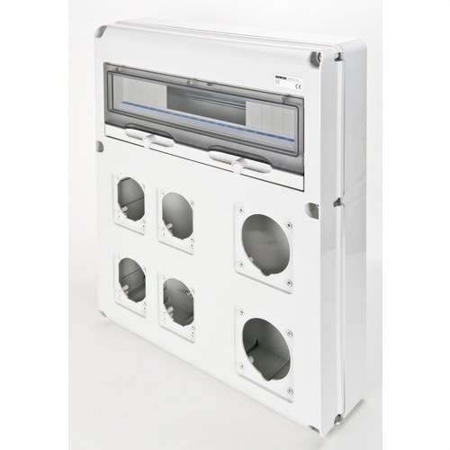 Q-DIN20 Schaltkasten 2BA.63A + 4BA.16/32A IP65 mit der Referenz GW68021N von der Marke GEWISS