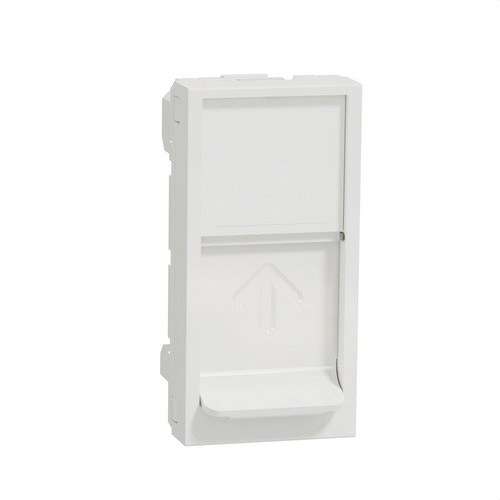 1-fach Modulplatte RJ45 Keystone polarweiß New Unica mit der Referenz NU946018 von der Marke SCHNEIDER ELECTRIC