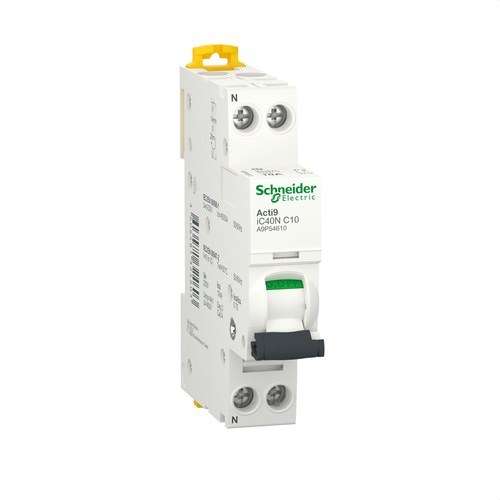 Leistungsschalter Acti9 iC40N 1P+N 10 A Kurve C mit der Referenz A9P54610 von der Marke SCHNEIDER ELECTRIC