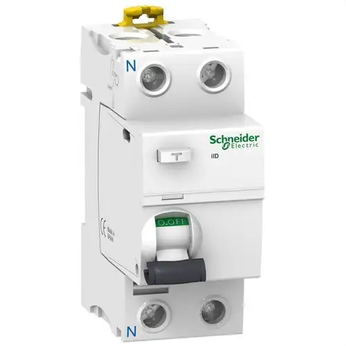 Differentialschalter Acti9 iID 2P 25A 30mA AC mit der Referenz A9R81225 von der Marke SCHNEIDER ELECTRIC