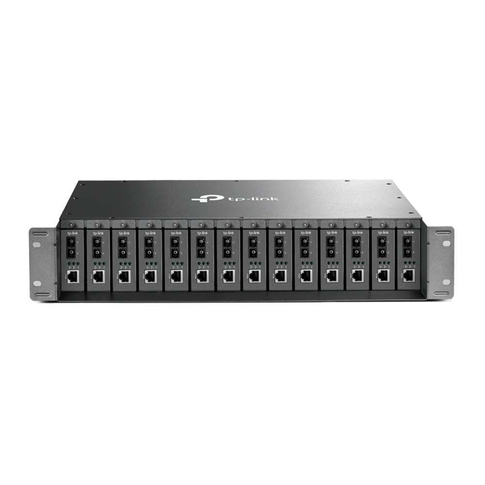 14-Slot-Chassisrahmen mit der Referenz TL-MC1400 von der Marke TP-LINK