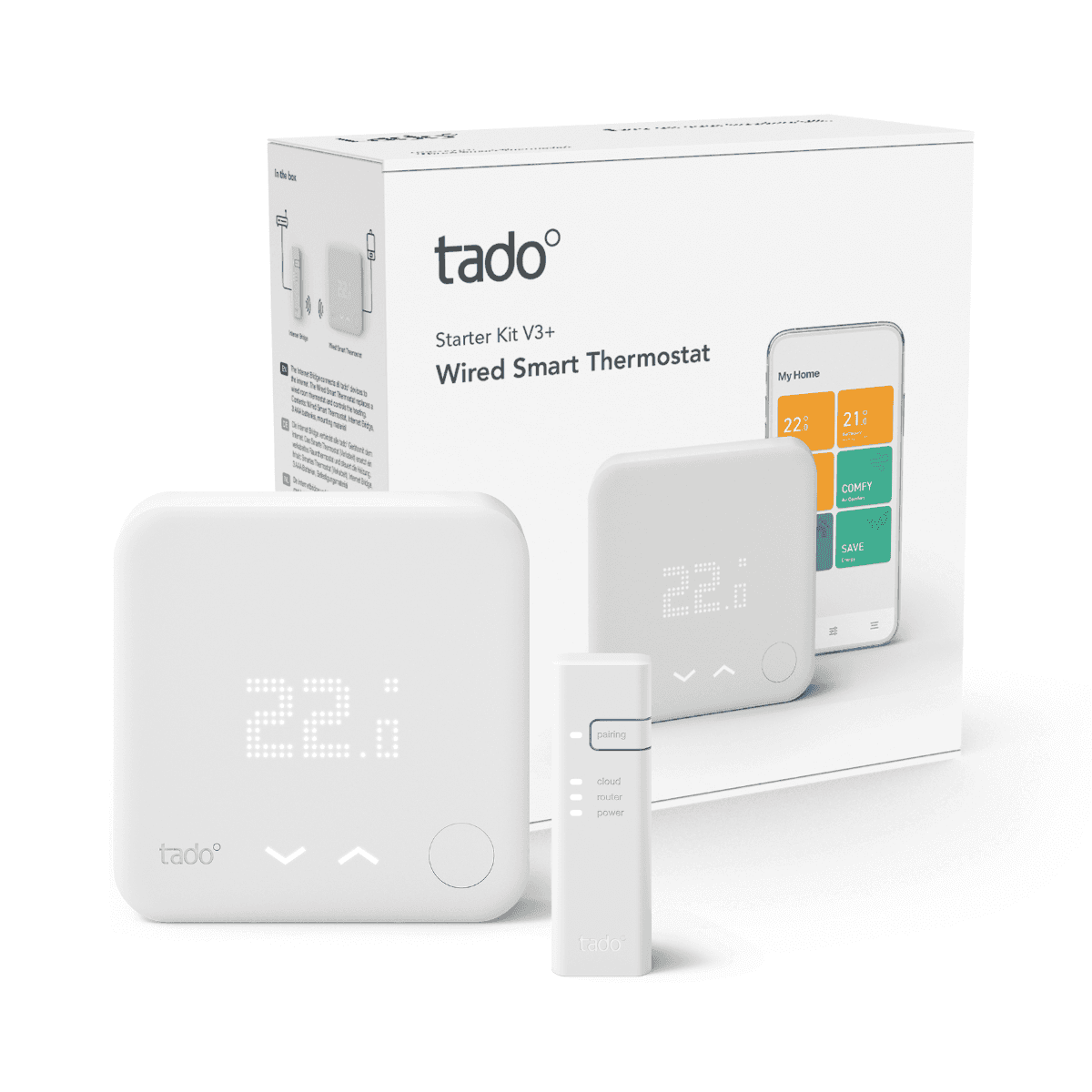 Starterset für verkabeltes intelligentes Thermostat TADO V3+ mit WiFi und APP mit der Referenz ST KIT V3+ von der Marke TADO