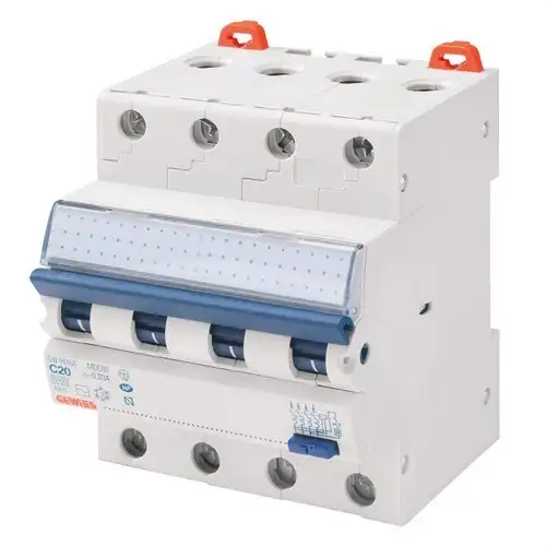 Kompakter FI/LS-Schalter MCD 4P 16A Klasse A 4 Module mit der Referenz GW94167 von der Marke GEWISS
