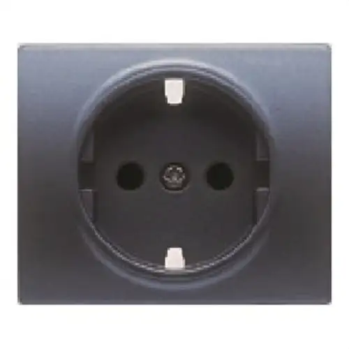 Schuko socket cover with child protection anthracite Iris with reference 18732-AN from the brand BJC