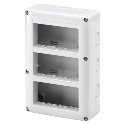 Oberflächenmontagekasten für SYSTEM-Mechanismen 12 Module IP40 mit der Referenz GW27024 von der Marke GEWISS