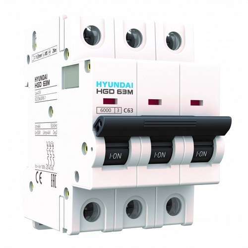 Leitungsschutzschalter STD 4P 10kA 125A Charakteristik C mit der Referenz HGD100S-4P125C von der Marke HYUNDAI