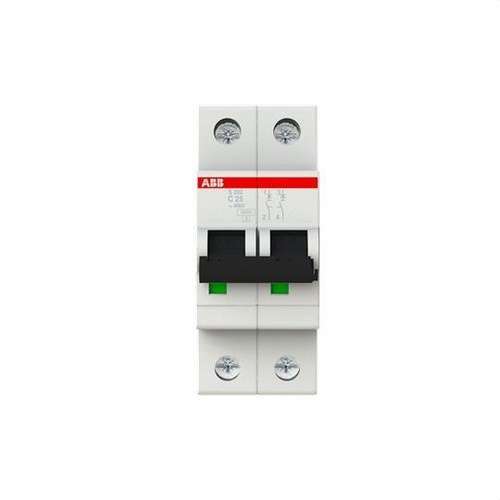 Leitungsschutzschalter S202-C25 2P 25A Charakteristik C 10kA mit der Referenz 2CDS252001R0254 von der Marke ABB
