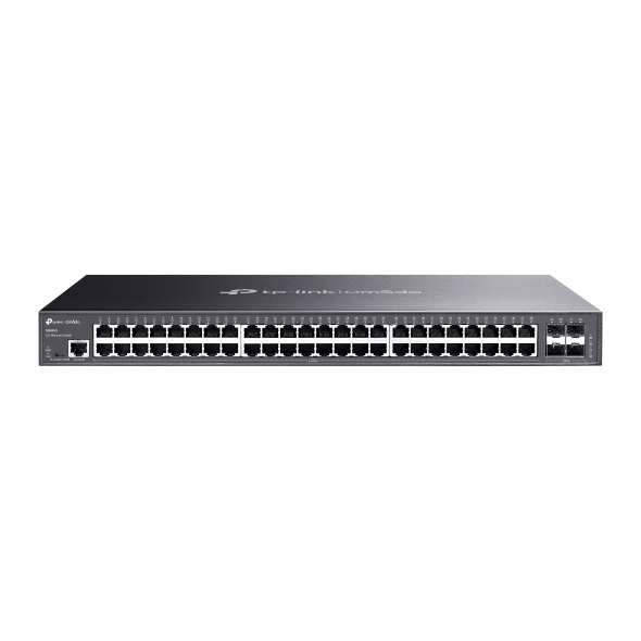 Omada L2+ Switch mit 52 Gigabit-Ports und 4 SFP-Ports mit der Referenz TL-SG3452 von der Marke TP-LINK