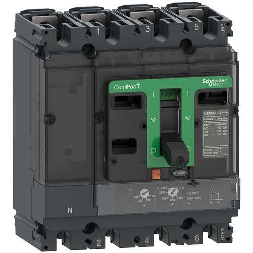 Automatischer Schutzschalter ComPacT NSX160N 50kA AC 4P4R 125A TMD mit der Referenz C16N4TM125 von der Marke SCHNEIDER ELECTRIC