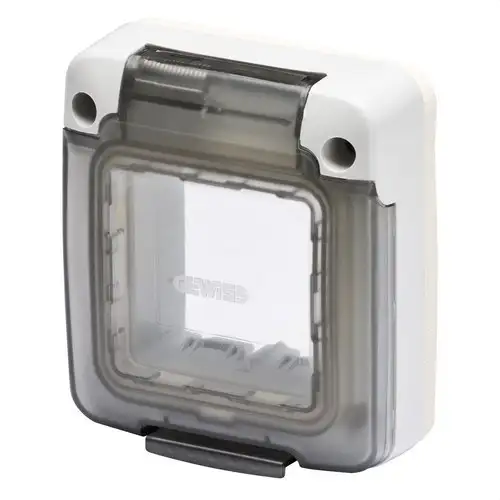 KOMBI-DECKEL IN Rauchglas Tür 2 Module mit der Referenz GW27403 von der Marke GEWISS
