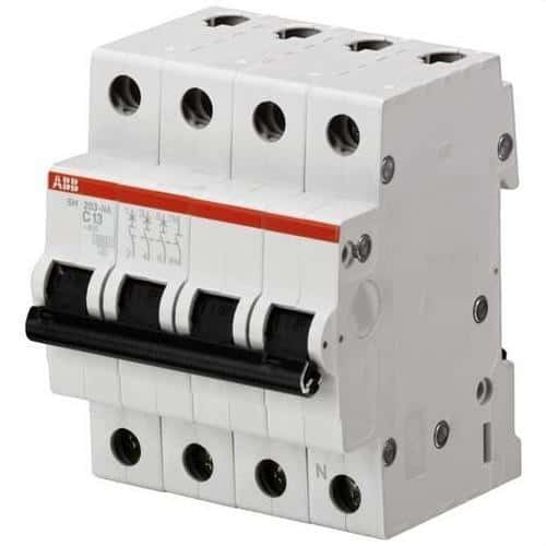 Leitungsschutzschalter SH203-C10NA 3P+N 10A Charakteristik C 6kA mit der Referenz 2CDS213103R0104 von der Marke ABB