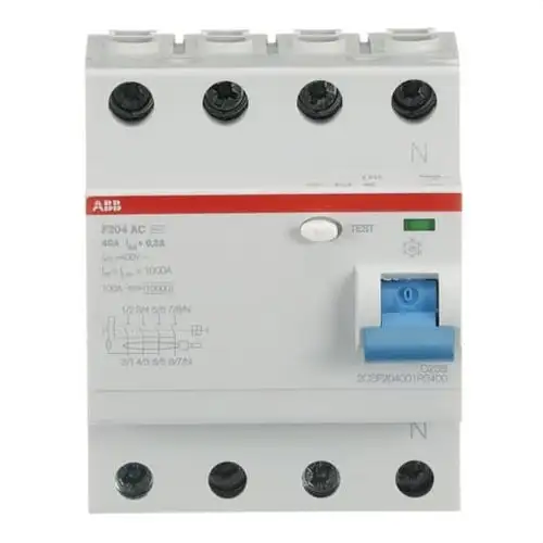 Differential 4P 40A Klasse AC 300mA mit der Referenz 2CSF204001R3400 von der Marke ABB