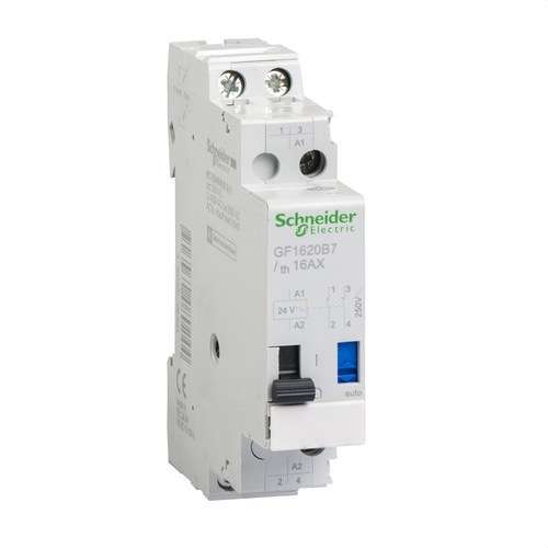 Telerruptor 16A 2 NO 24V 50-60HZ mit der Referenz GF1620B7 von der Marke SCHNEIDER ELECTRIC