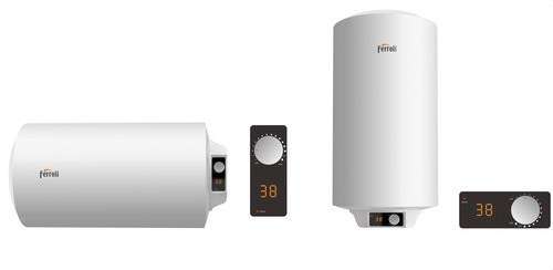 Vertikaler Elektroboiler TIBER C Slim 50 Liter mit der Referenz GRKD44KA von der Marke FERROLI