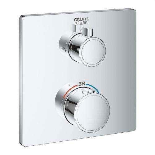 Duschthermostat für 2 Auslässe mit Absperrung und Umsteller Grohtherm Chrom mit der Referenz 24079000 von der Marke GROHE