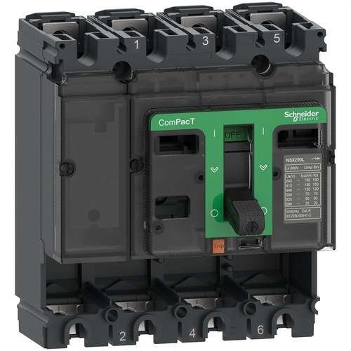 Schneidblock ComPacT NSX250N 50kA AC 4P 250A mit der Referenz C25N4 von der Marke SCHNEIDER ELECTRIC