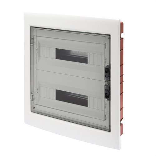 Einbauverteilerkasten mit Rauchglastür 36 Module (18x2) mit der Referenz GW40609 von der Marke GEWISS