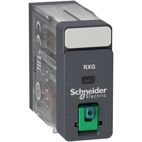 Relais 2 Wechsler 5A + Testknopf 24V DC mit der Referenz RXG21BD von der Marke SCHNEIDER ELECTRIC