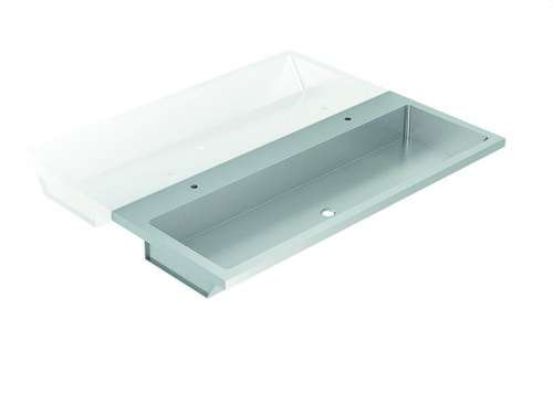 Kollektivwaschbecken aus Edelstahl 304, 1.800 mm mit der Referenz GW08 38 04 01 von der Marke GENWEC