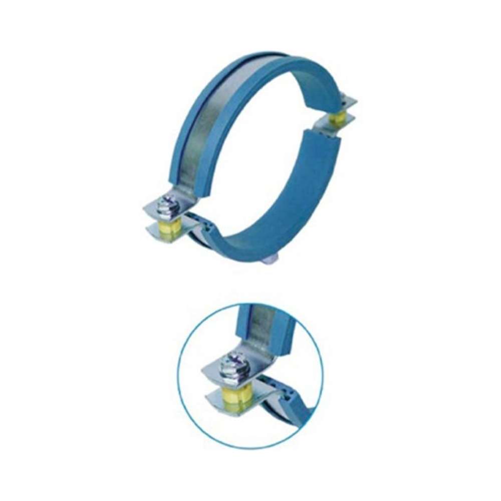 Isofonische Klemme mit blauem Gummi für Rohre mit einem Durchmesser von 125mm mit der Referenz AB115125AZ von der Marke ITALSAN