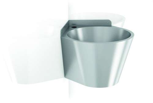 Rundes Eckwaschbecken aus satiniertem Edelstahl 304 mit der Referenz GW08 26 04 01 von der Marke GENWEC