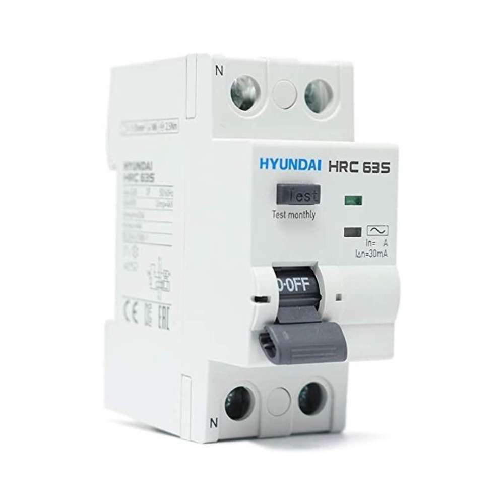 Differenzialschutzschalter STD 2P 40A 300mA Klasse A Selektiv mit der Referenz HRC63S-T2PG7040 von der Marke HYUNDAI