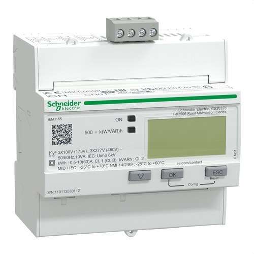 Energiezähler iem3155 63 A Klasse 1 Modbus MID mit der Referenz A9MEM3155 von der Marke SCHNEIDER ELECTRIC