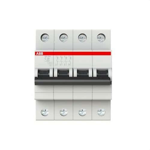 Leitungsschutzschalter SH204-C20 4P 20A Charakteristik C 6kA mit der Referenz 2CDS214001R0204 von der Marke ABB