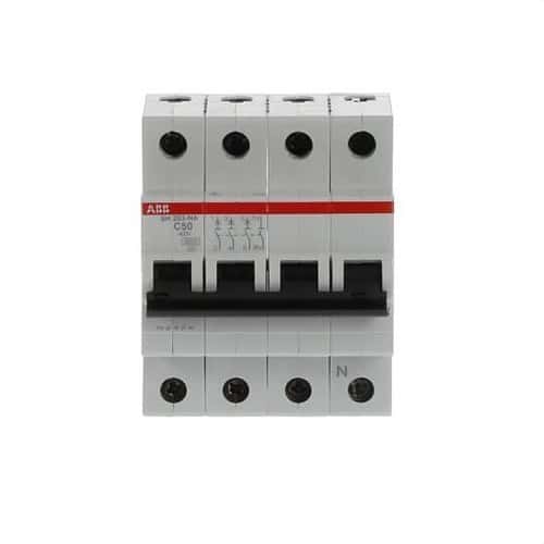Leistungsschalter SH203-C50NA 3P+N 50A Charakteristik C 6kA mit der Referenz 2CDS213103R0504 von der Marke ABB