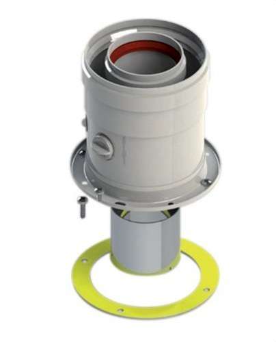 Vertikaler Koaxialausgang kompatibel mit Cointra 60/100 weißes Aluminium mit der Referenz 610CVUP1 von der Marke FIG