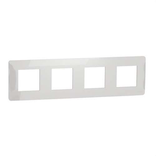 4-Gang Frame Polar White New Unica Studio with reference NU200818 from the brand SCHNEIDER ELECTRIC