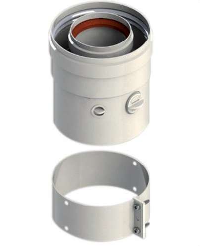 Vertikaler koaxialer Ausgang kompatibel mit Ariston 60/100mm weißes Aluminium mit der Referenz 610CVCLARP1 von der Marke FIG