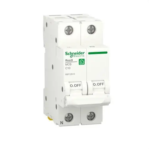 Leitungsschutzschalter RESI9 1P+N 10A Charakteristik C 230V Charakteristik C 6kA mit der Referenz R9F12610 von der Marke SCHNEIDER ELECTRIC