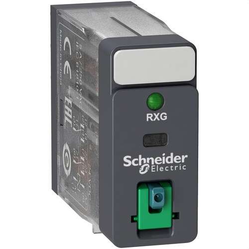 Relais 2 Wechsler 5A + Testknopf + LED 12V DC mit der Referenz RXG22JD von der Marke SCHNEIDER ELECTRIC