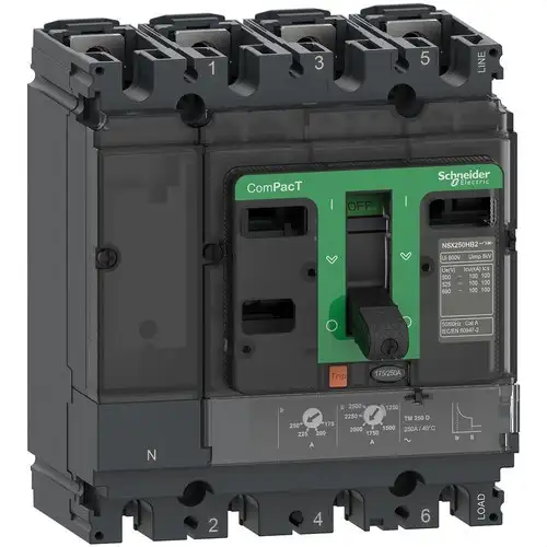 Leistungsschalter ComPacT NSX160F 36kA AC 4P3R 160A TMD mit der Referenz C16F6TM160 von der Marke SCHNEIDER ELECTRIC